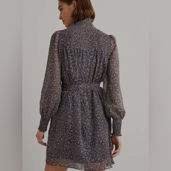 BODEN Smocked Yolk Floral Dress Tie Waist 8 NEW. 1323 - Picture 3 of 9